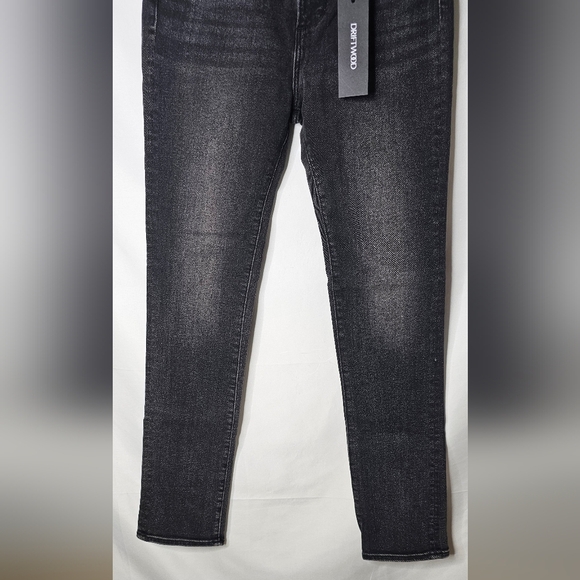 NWT Driftwood Aubrey Women's Jeans Straight Leg Distressed Denim Black Size 27 - Picture 7 of 11